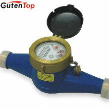 Gutentop Multi jet latón medidor de agua galón / pulso o litro / pulso para la opción